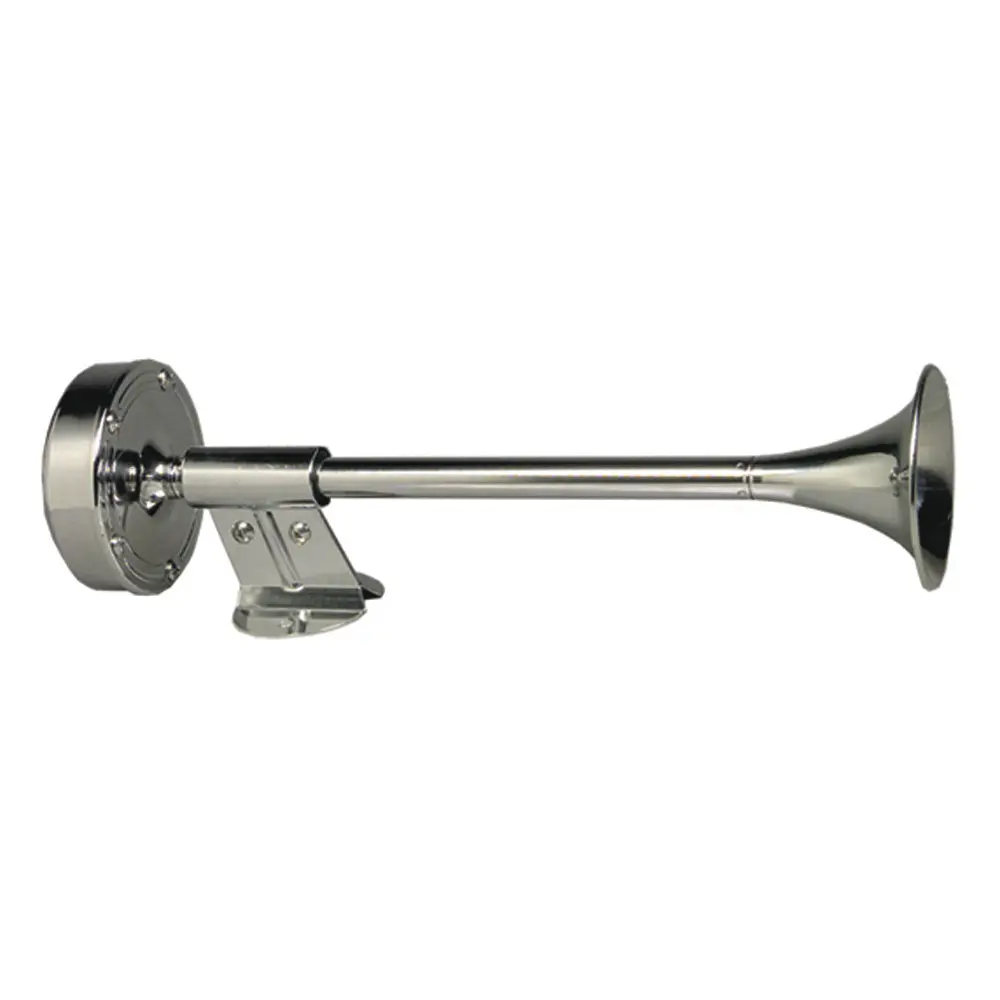 Schmitt Marine Deluxe All-Stainless Shorty Single Trumpet Horn - 12V [10009] 1