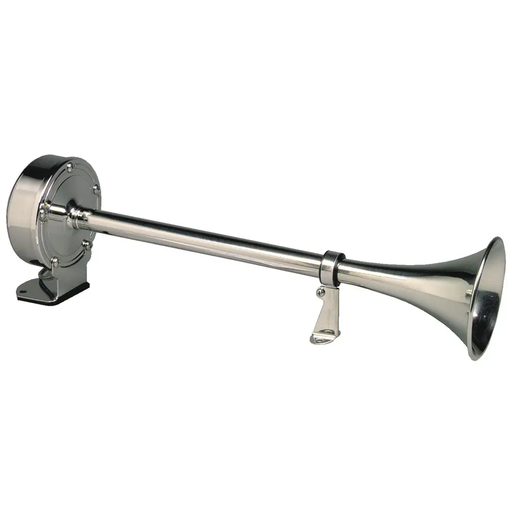 Schmitt Marine Deluxe All-Stainless Single Trumpet Horn - 12V [10027] 1