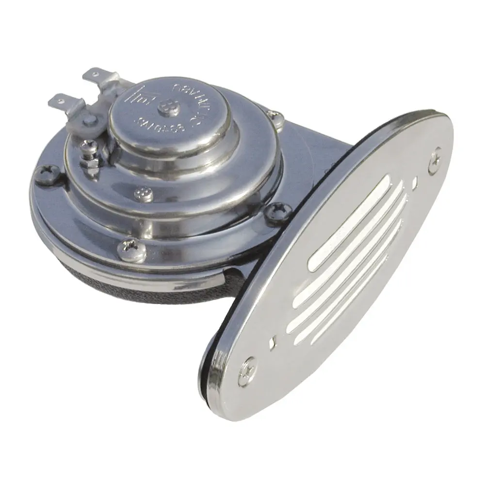 Schmitt Marine Mini Stainless Steel Single Drop-In Horn W/Stainless Steel Grill - 12V High Pitch [10051] 1