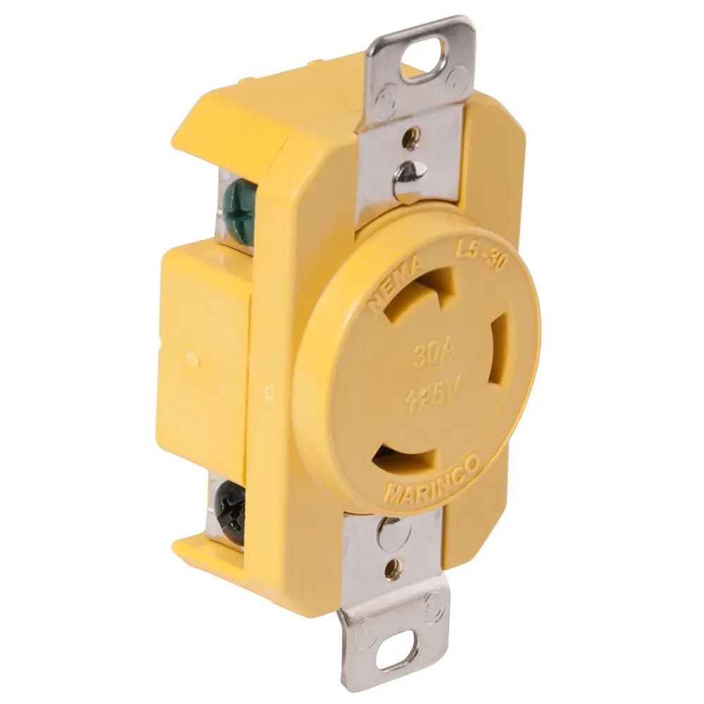 Marinco 305Crr 30A Receptacle - Yellow - 125V [305Crr] 1