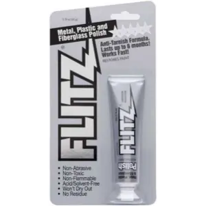 Flitz - Metal, Plastic, & Fiberglass Polish W/ Paint Restoere 1.76 Oz White 1