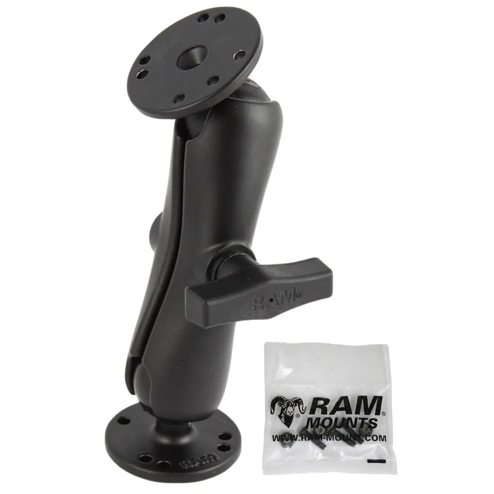 Ram Mount 1.5" Double Ball Mount With Hardware For Garmin Striker + More [Ram-101-G4] 1
