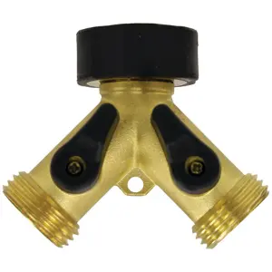 Gilmour - Brass "Y" Connector Hose Adapter 1
