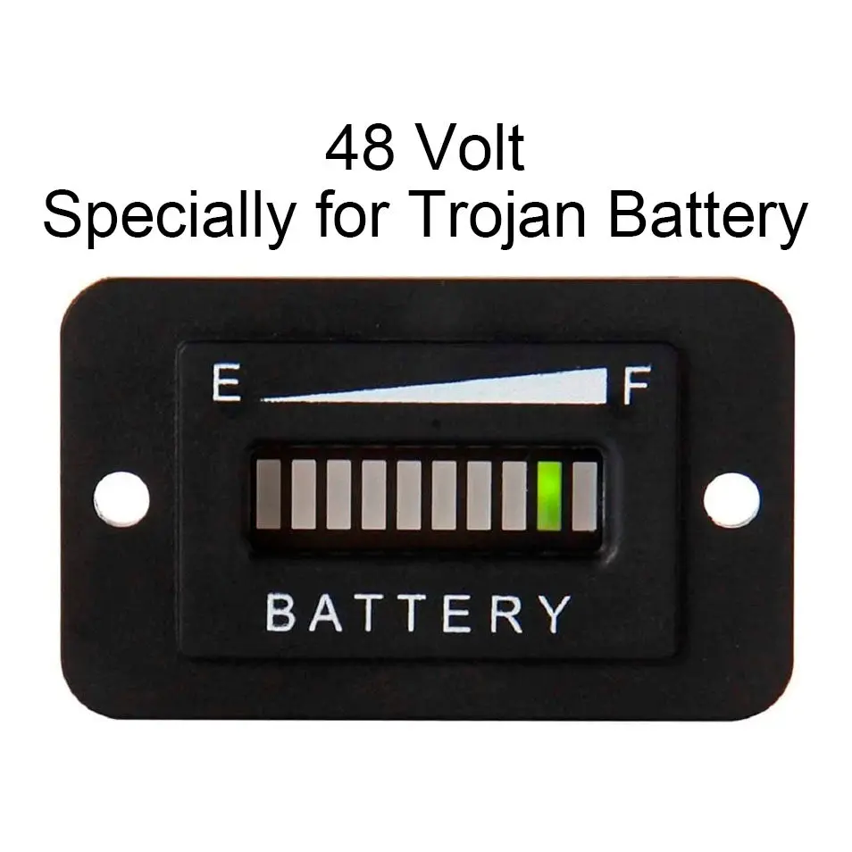 48V Ezgo Club Car Yamaha Golf Cart Battery Indicator Meter - Trojan Batteries 1