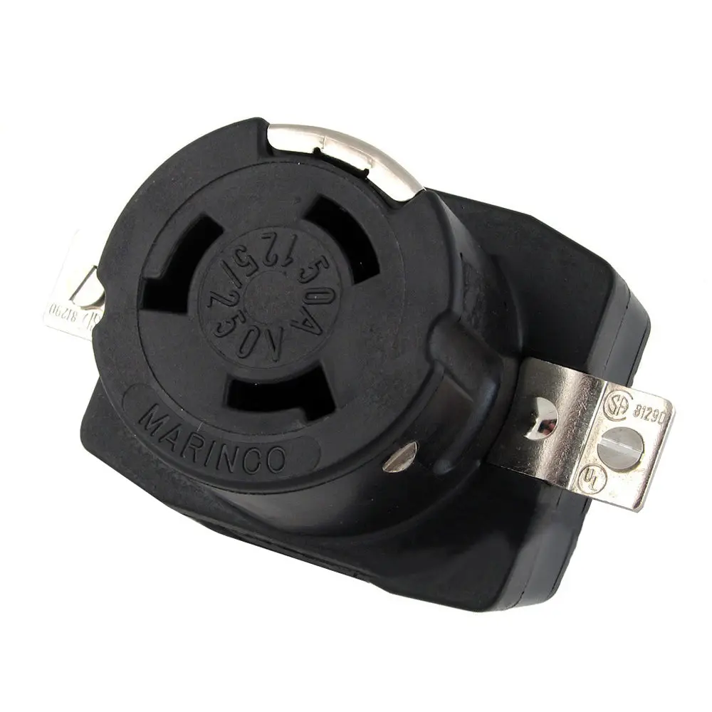 Marinco 6369Cr 125/250V 50Amp Wire Dockside Receptacle [6369Cr] 1