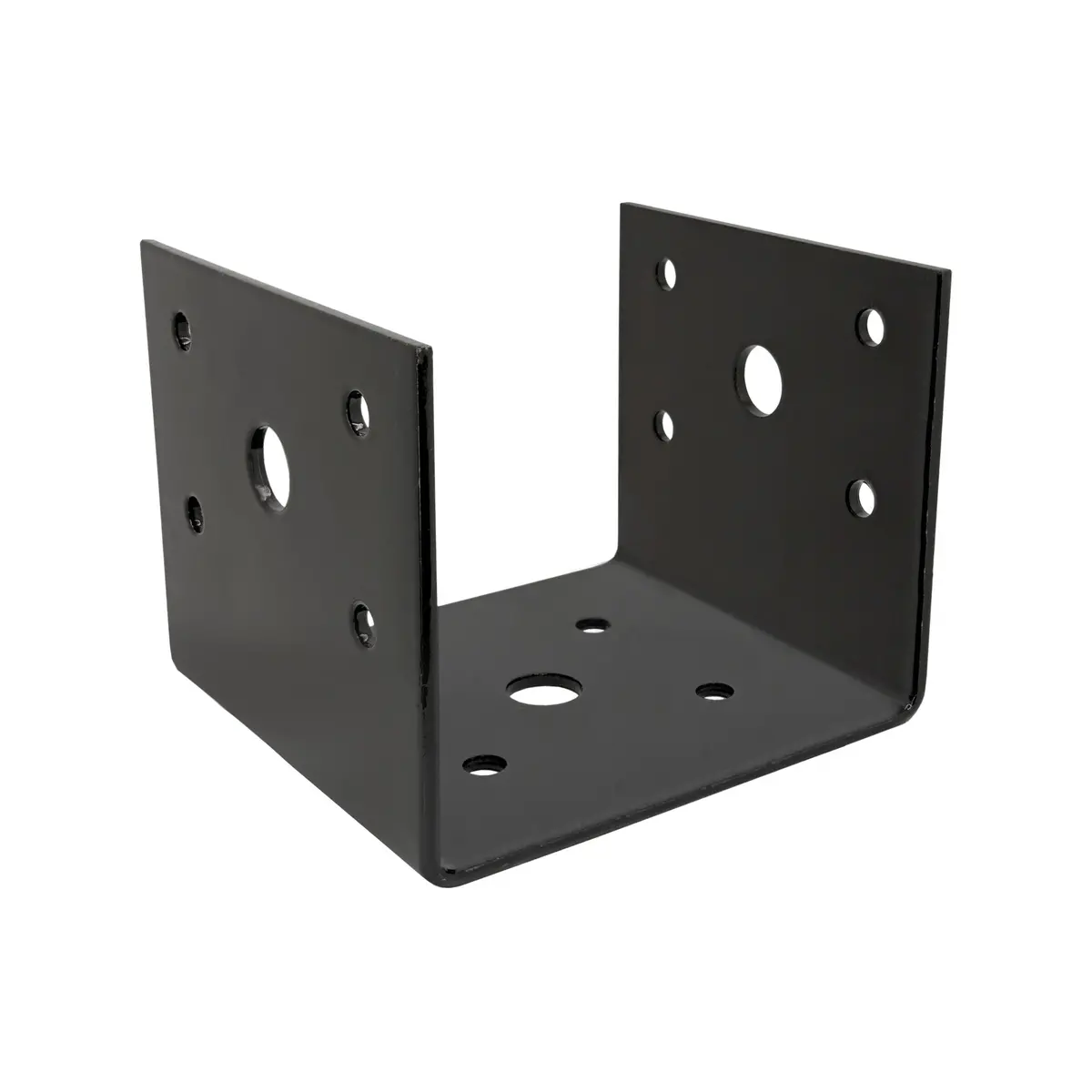 4X4 Deck Post Concrete Anchor Connector Bracket, Fence Post Base, Black Powder Coated 1
