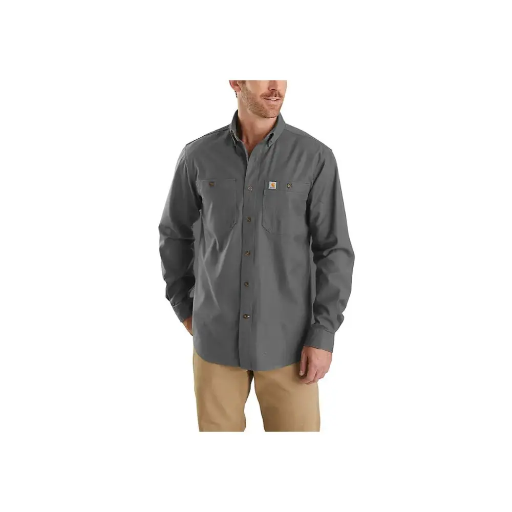 Carhartt - Men's Rugged Flex Relaxed Fit Midweight Canvas Long Sleeve Shirt 1