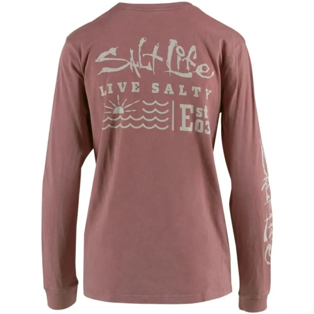 Salt Life - Women's Sea Story Long Sleeve Boyfriend Tee 1