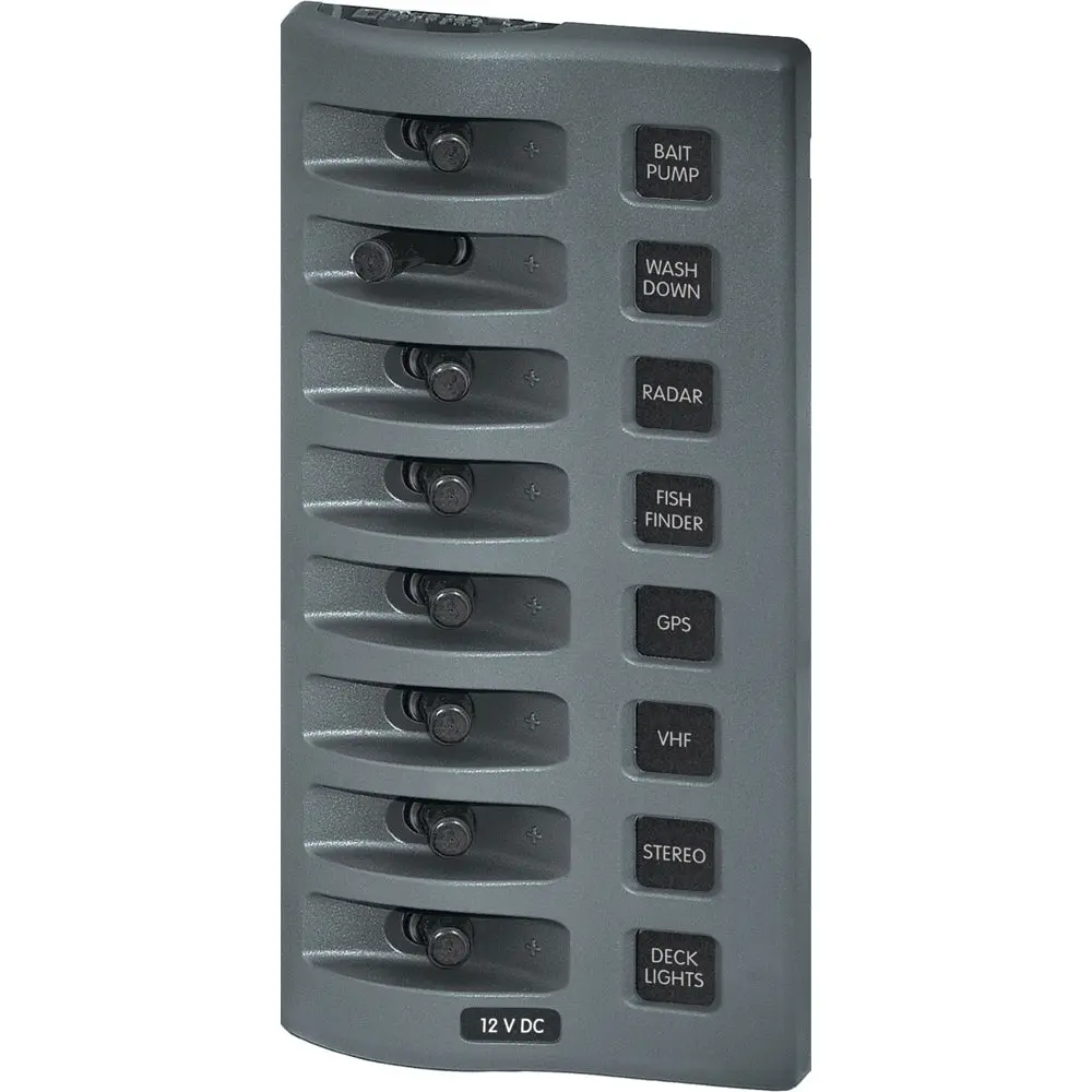 Blue Sea 4309 Weatherdeck 12V Dc Waterproof Switch Panel - 8 Position [4309] 1