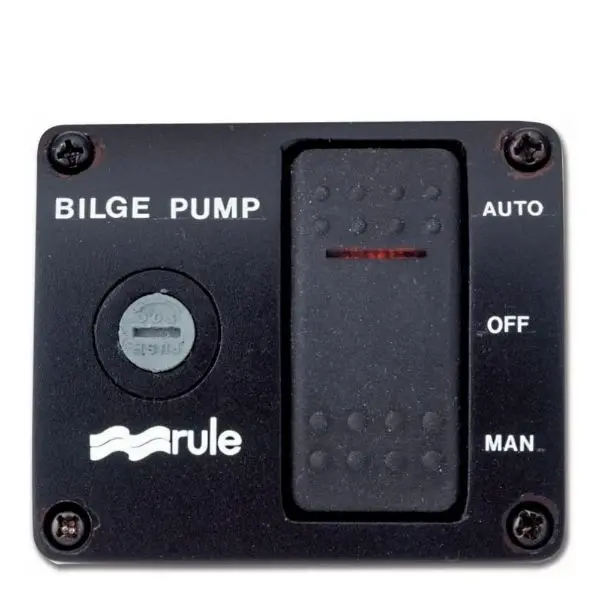 Rule - 3 Way Panal Lighted Rocker Bildge Pump Switch 1