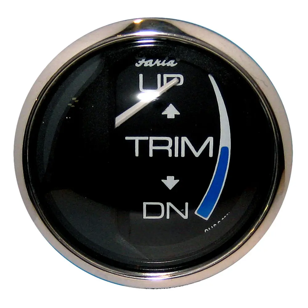 Faria Chesapeake Black 2" Trim Gauge (J/E/Suzuki Outboard) [13709] 1