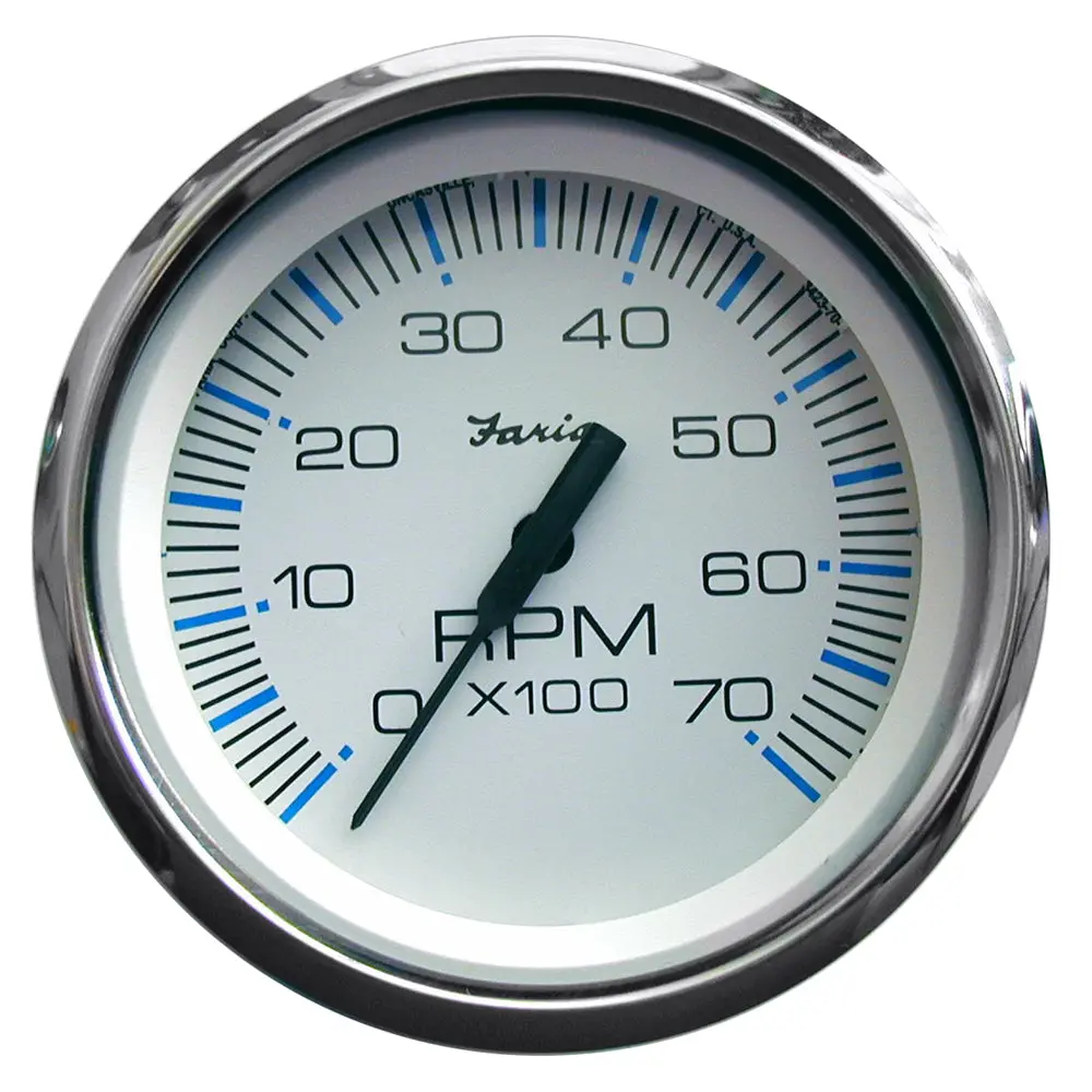 Faria Chesapeake White Ss 4" Tachometer - 7000 Rpm (Gas) (All Outboards) [33817] 1