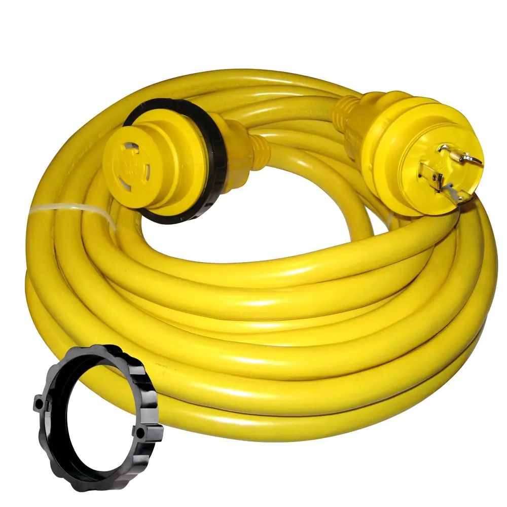 Marinco 30 Amp Power Cord Plus Cordset - 35' - Yellow [35Spp] 1