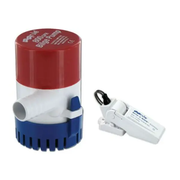 Rule - 800 Gph Round Bildge Pump (Manual) & Rule-A-Matic Float Switch 12V 1