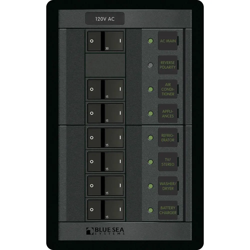 Blue Sea 1202 120V Ac Main + 6 Positions - Vertical [1202] 1