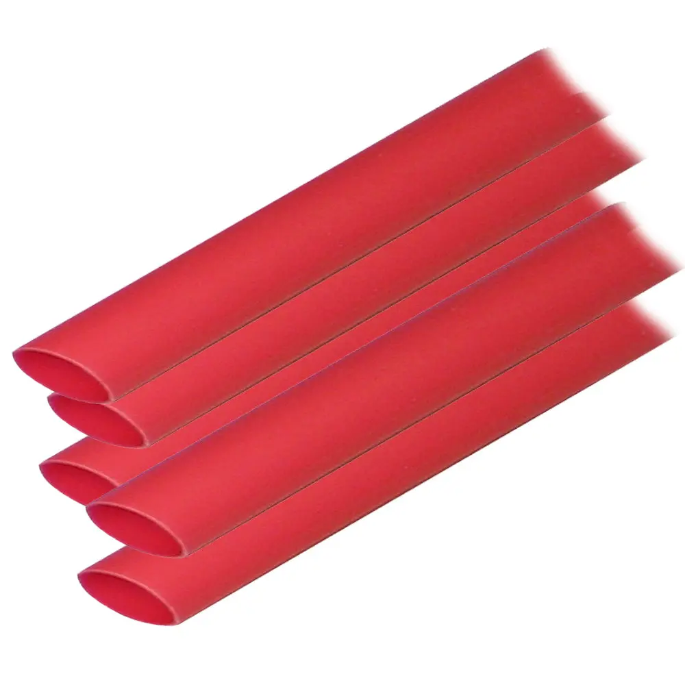 Ancor Adhesive Lined Heat Shrink Tubing (Alt) - 1/2" X 12" - 5-Pack - Red [305624] 1