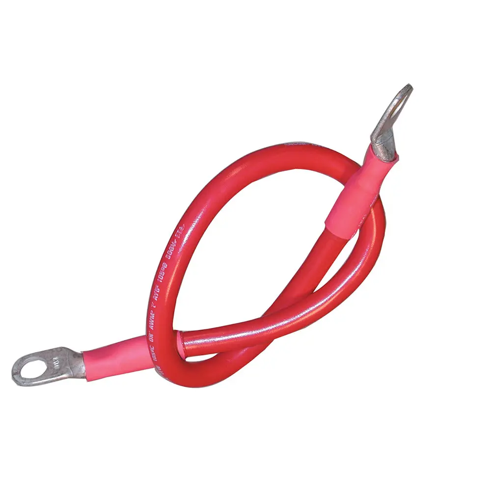 Ancor Battery Cable Assembly, 2 Awg (34Mm) Wire, 3/8" (9.5Mm) Stud, Red - 32" (81.2Cm) [189145] 1