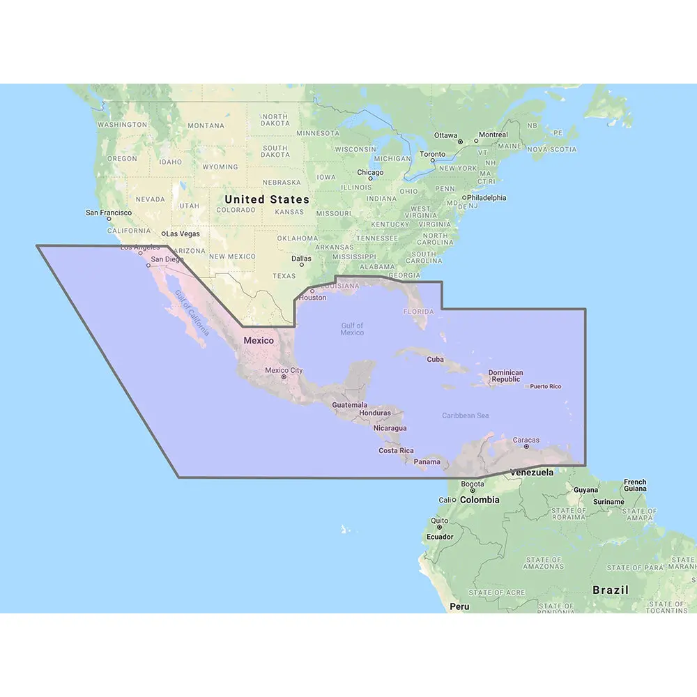 Furuno Central America, Caribbean  Part Of Mexico Vector Chart - 3D Data  Standard Resolution Satellite Photos - Unlock Code [Mm3-Vna-027] 1