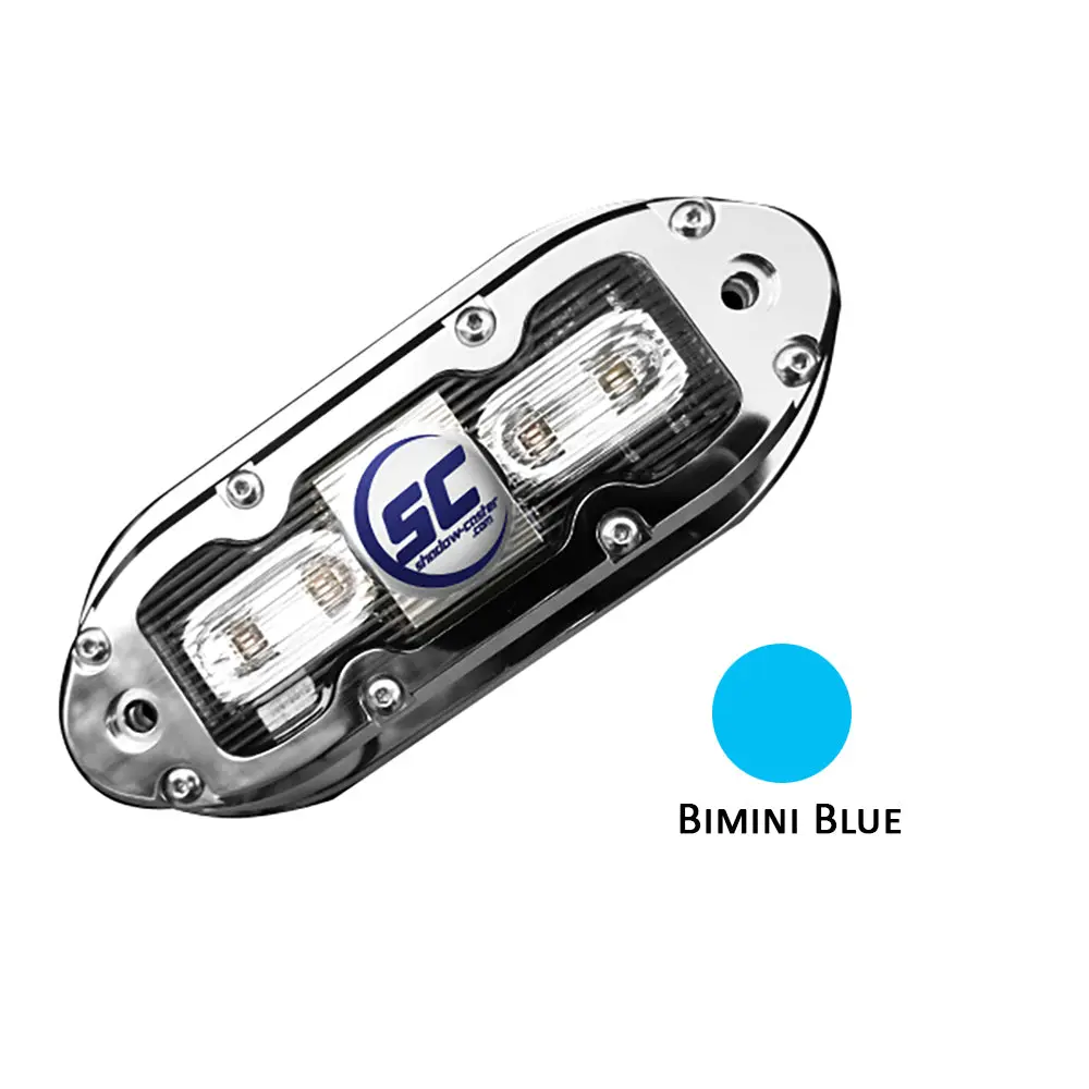 Shadow-Caster Scm-4 Led Underwater Light W/20' Cable - 316 Ss Housing - Bimini Blue [Scm-4-Bb-20] 1
