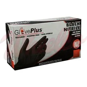 Ammex - Nitrile Black Disposible Gloves - 100 Pack 1