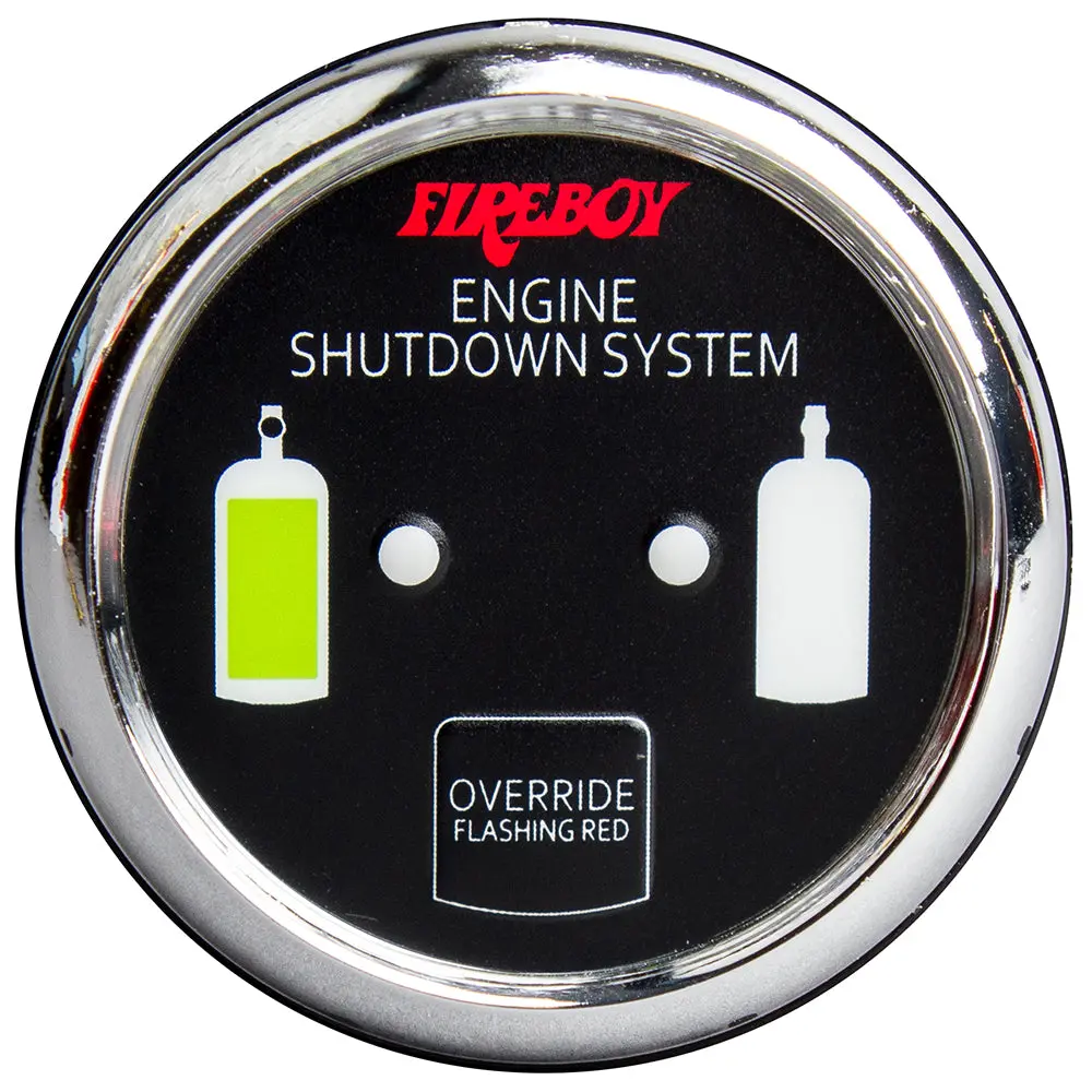 Fireboy-Xintex Deluxe Helm Display W/Gauge Body, Led  Color Graphics F/Engine Shutdown System - Chrome Bezel Display [Du-Rch-20-R] 1