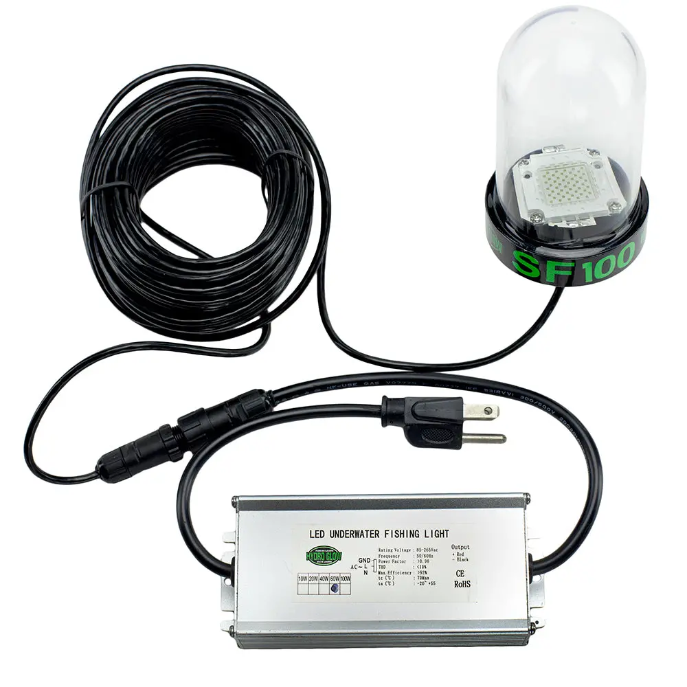 Hydro Glow Sf100g 100W/120Vac Underwater Dock Light - Green Anchored To Bottom [Sf100g] 1