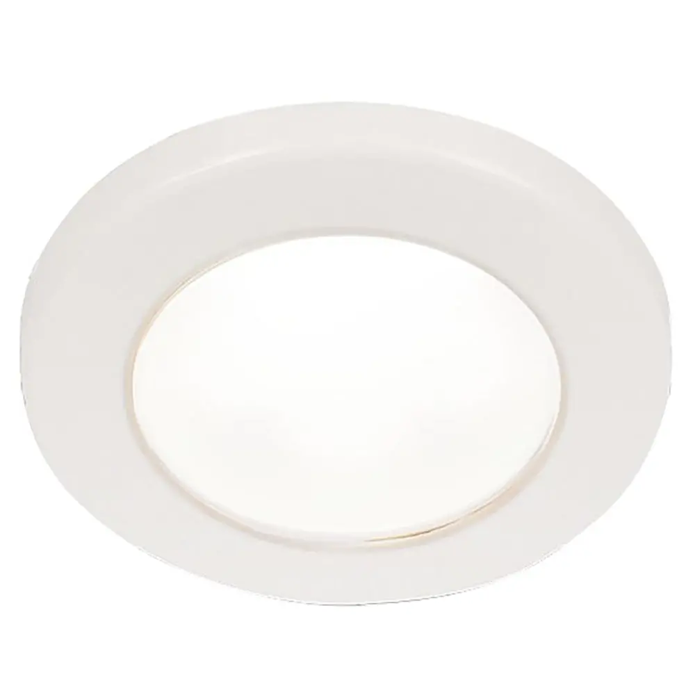 Hella Marine Euroled 75 3" Round Screw Mount Down Light - White Led - White Plastic Rim - 12V [958110011] 1