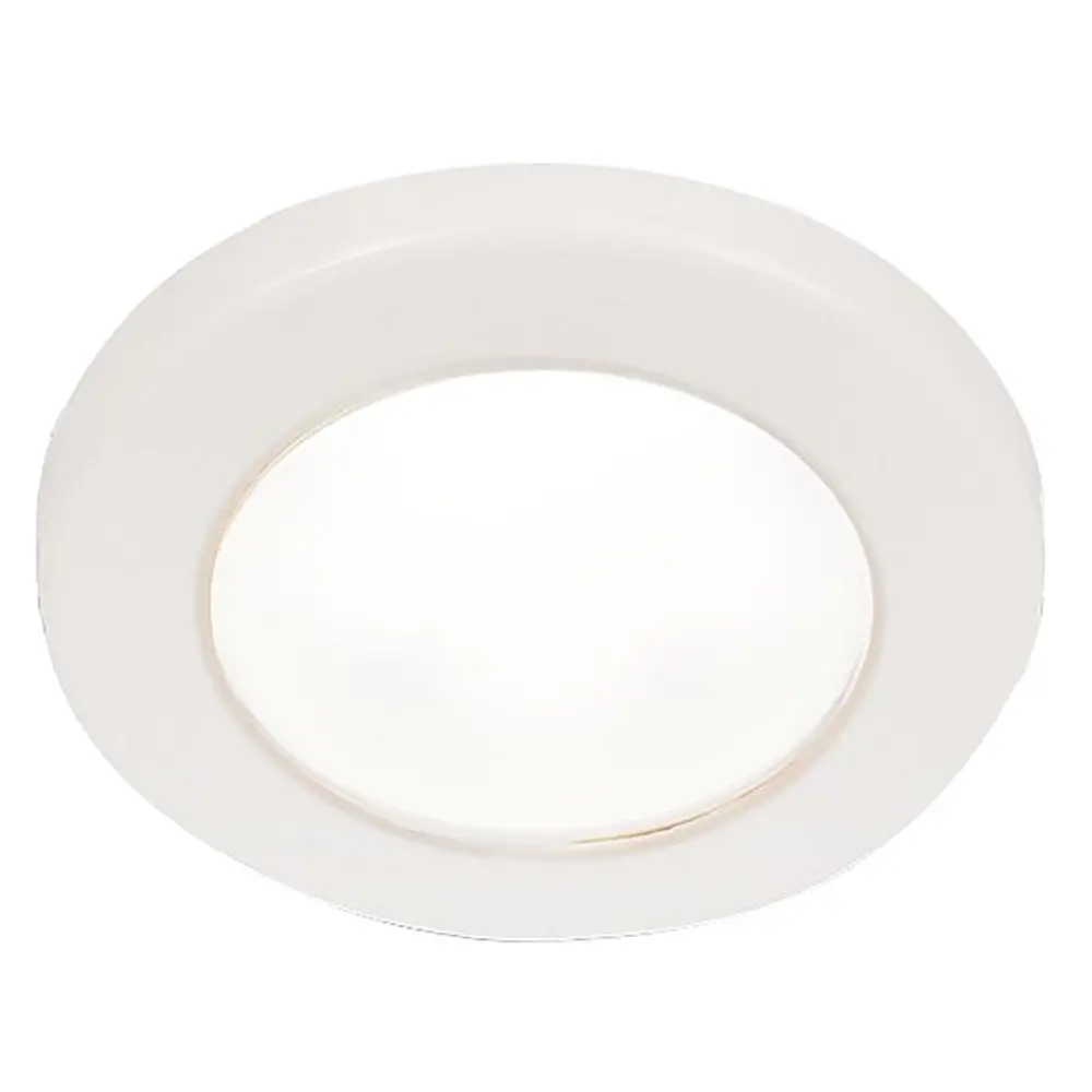 Hella Marine Euroled 75 3" Round Screw Mount Down Light - White Led - White Plastic Rim - 24V [958110111] 1