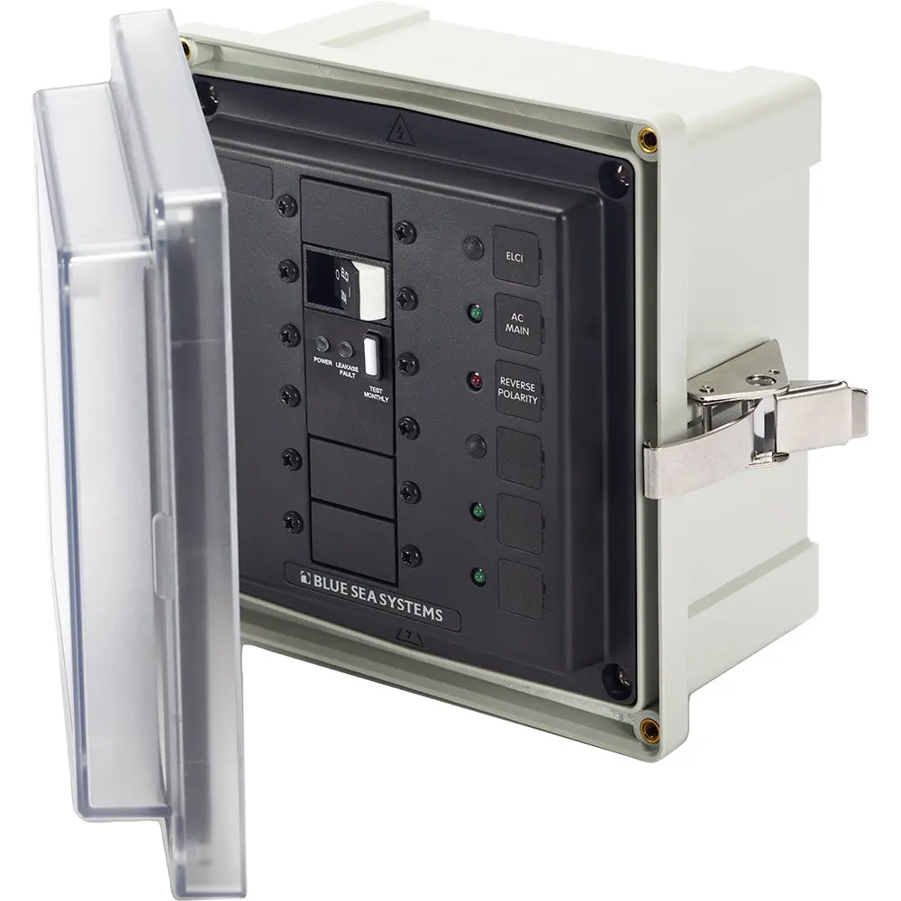 Blue Sea 3118 - Sms Panel Enclosure W/Elci (50A) And 2 Blanks - 120V Ac [3118] 1