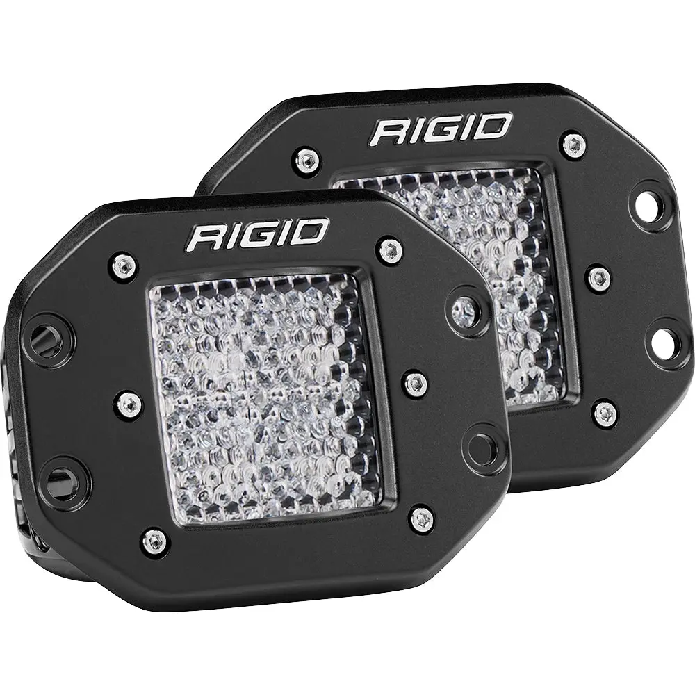 Rigid Industries D-Series Pro - Flush Mount - Diffused - Pair - Black [212513] 1