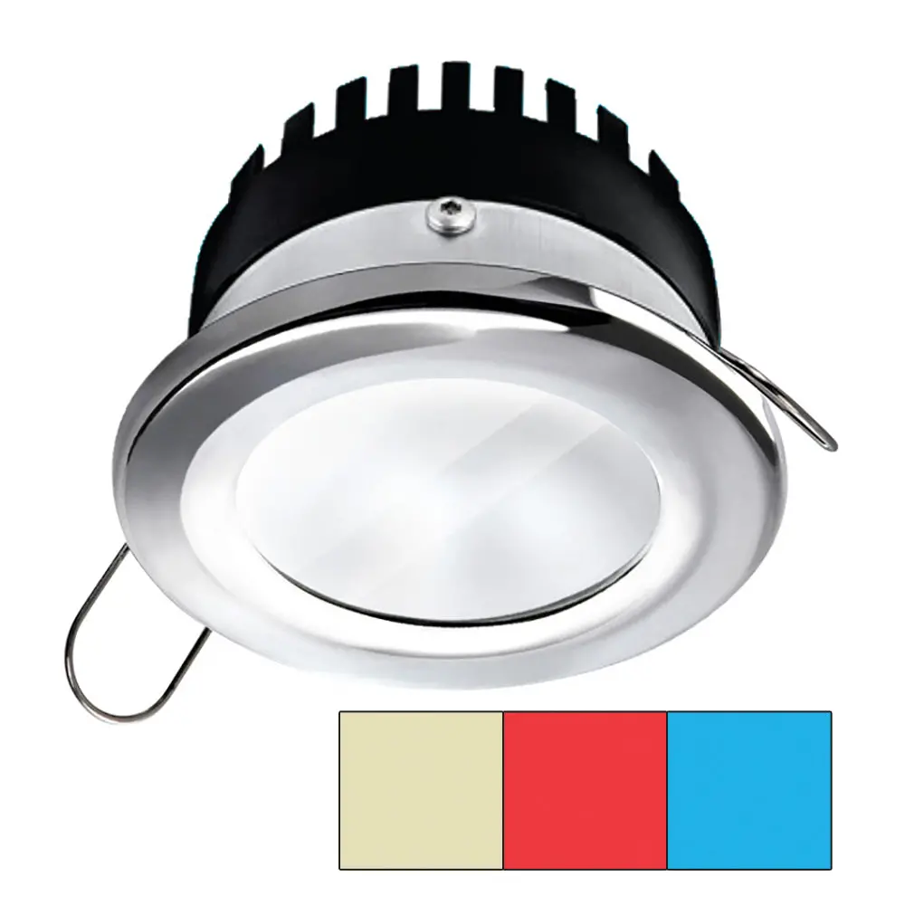 I2systems Apeiron Pro A503 - 3W - Round -Cool White/Red/Blue - Round - Chrome Finish [A503-11Aag-He] 1