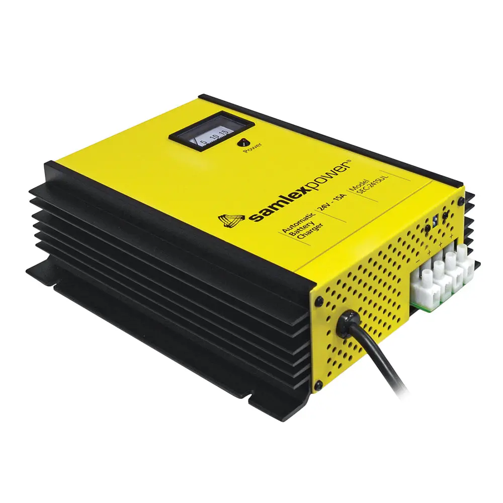 Samlex 15A Battery Charger - 24V - 3-Bank - 3-Stage W/Dip Switch  Lugs [Sec-2415Ul] 1