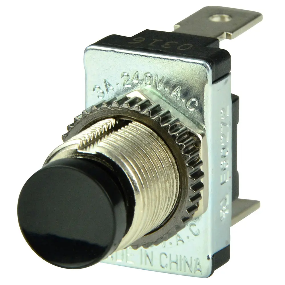 Bep Black Spst Momentary Contact Switch - Off/(On) [1001402] 1