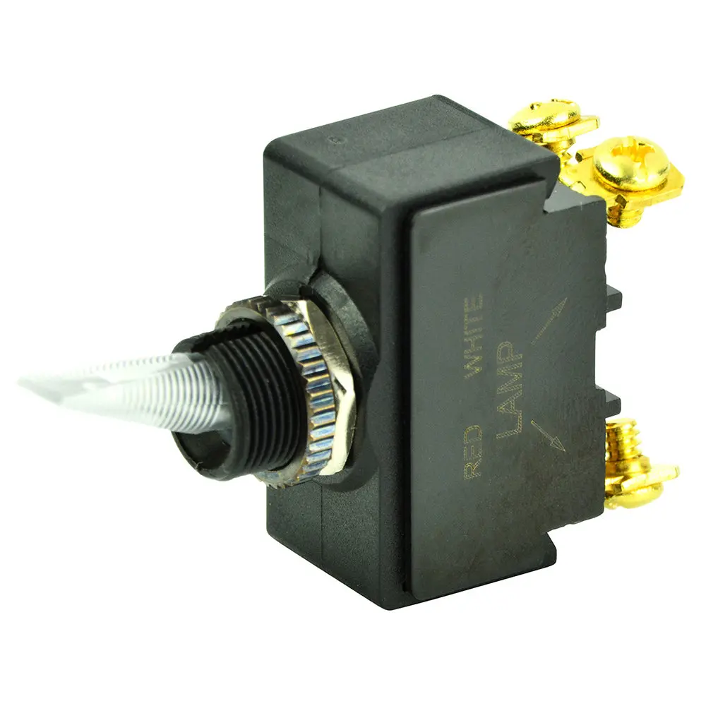 Bep Spst Lighted Toggle Switch - Red Led - 12V - #6-32 Terminal - On/Off [1001908] 1