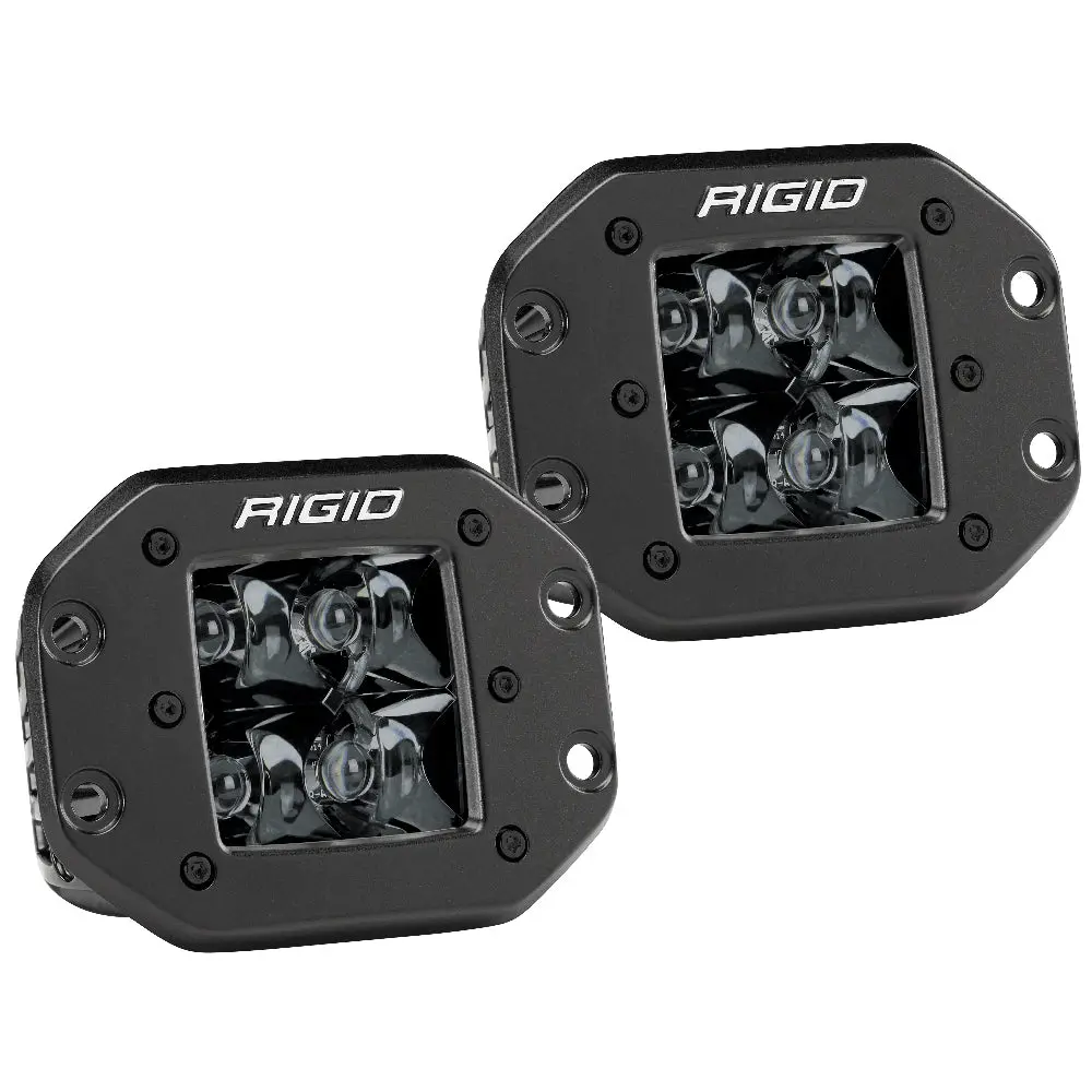 Rigid Industries D-Series Pro Flush Mount - Spot Led - Midnight Edition - Pair - Black [212213Blk] 1