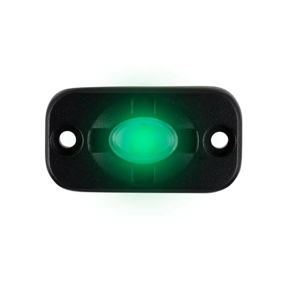 Heise Auxiliary Accent Lighting Pod - 1.5" X 3" - Black/Green [He-Tl1g] 1