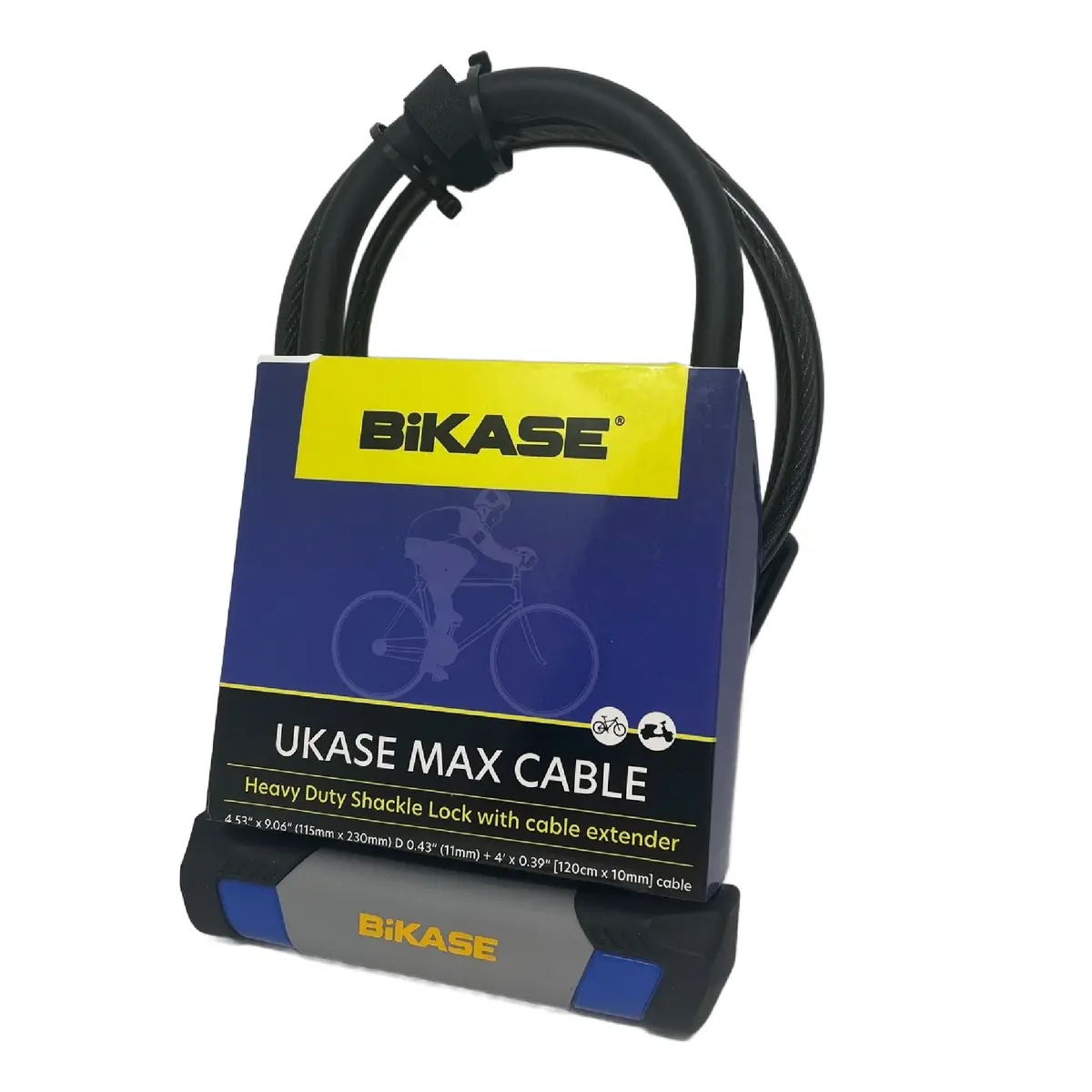 Ukase Max Cable - Shackle: 4.53" X 9.06" (115Mm X 230Mm) Dia 0.43" (11Mm)  + 4' X .39" (120Cm X 10Mm) Cable 1