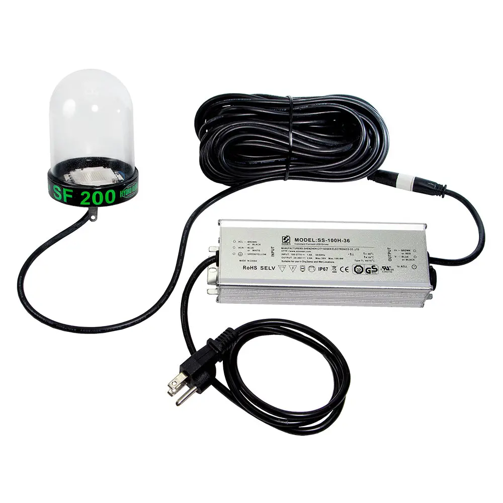 Hydro Glow Led Underwater Dock Light - 200W - 50 Cord - Green [Sf200g] 1