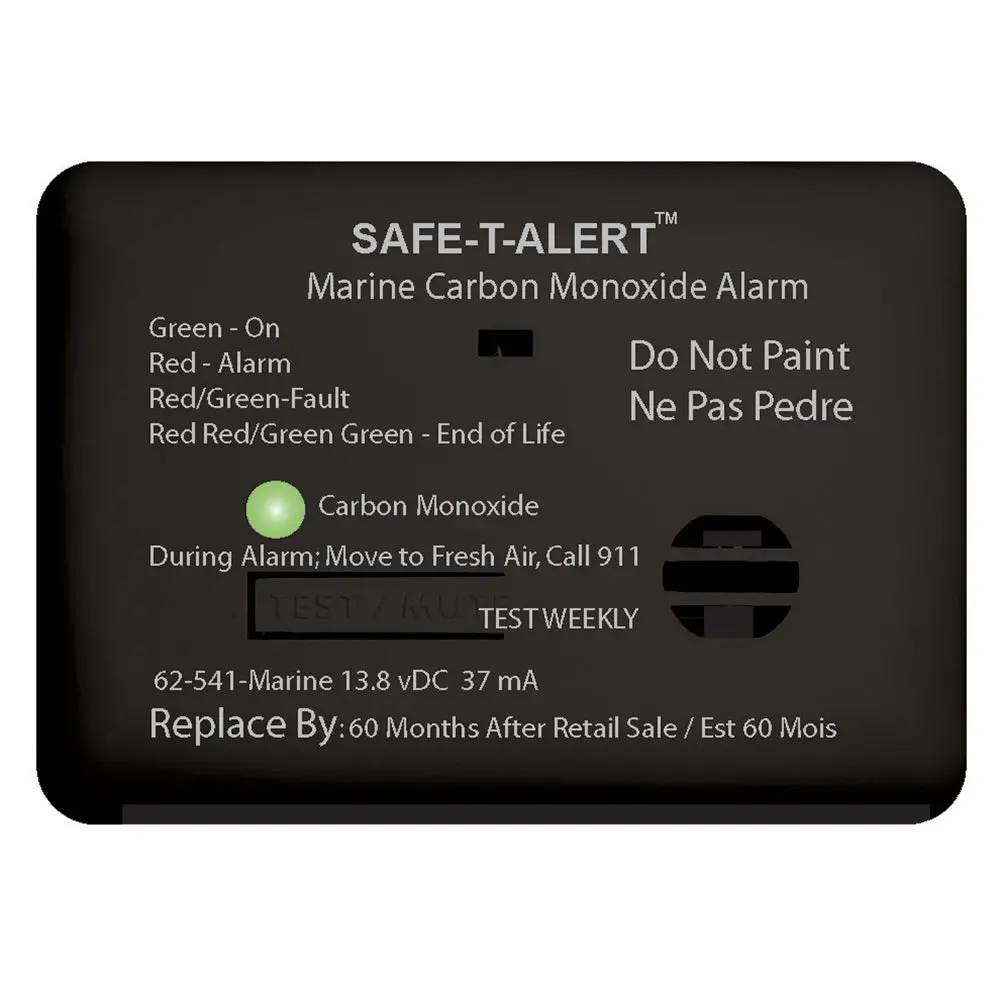 Safe-T-Alert 62 Series Carbon Monoxide Alarm - 12V - 62-541-Marine - Surface Mount - Black [62-541-Marine-Bl] 1