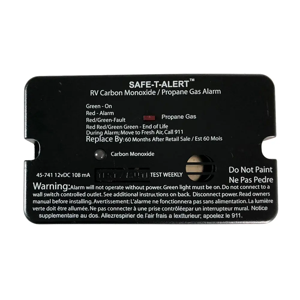 Safe-T-Alert 45-Series Combo Carbon Monoxide Propane Alarm Surface Mount - Black [45-741-Bl] 1