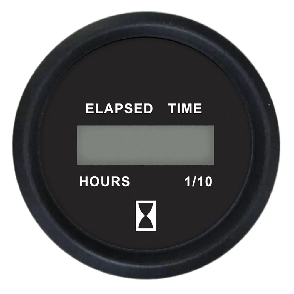 Faria Euro Black 2" Digital Hourmeter Gauge [12835] 1