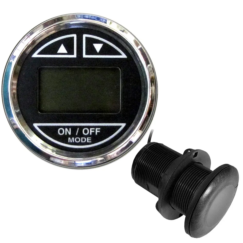Faria Chesapeake Black 2" Depth Sounder W/Thru-Hull Transducer [13795] 1