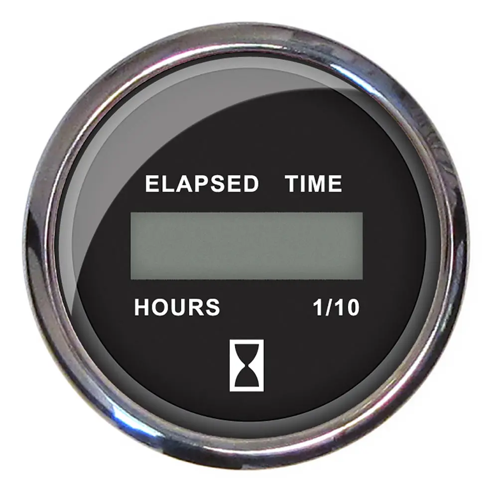 Faria Chesapeake Black 2" Hourmeter (Digital) [13715] 1