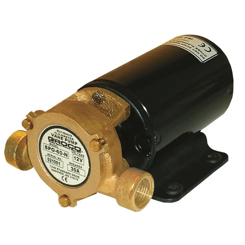 Groco Heavy Duty Positive Displacement Vane Pump - 24V [Spo-60-N 24V] 1