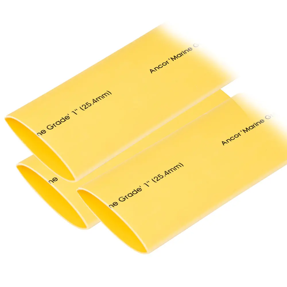 Ancor Heat Shrink Tubing 1" X 12" - Yellow - 3 Pieces [307924] 1