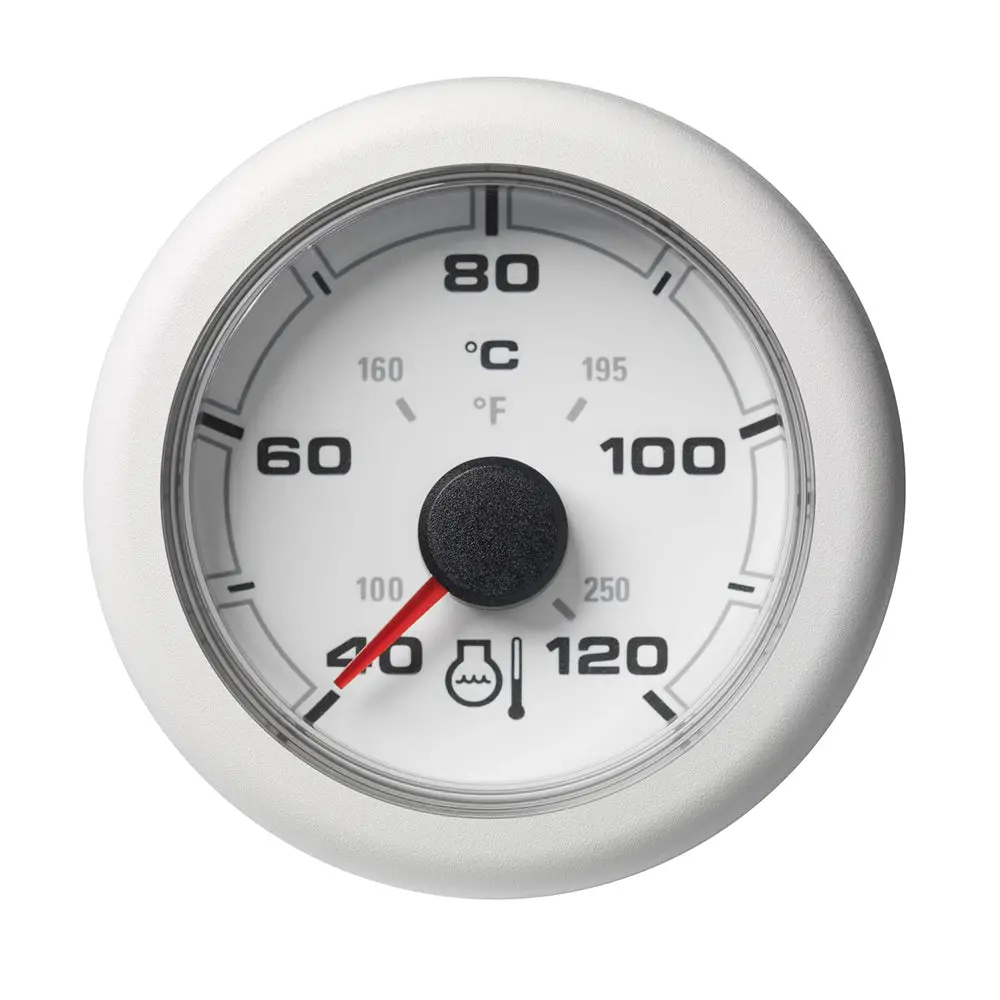 Veratron 52Mm (2-1/16") Oceanlink Coolant Temperature Gauge - 120C/250F - White Dial  Bezel [A2c1065970001] 1