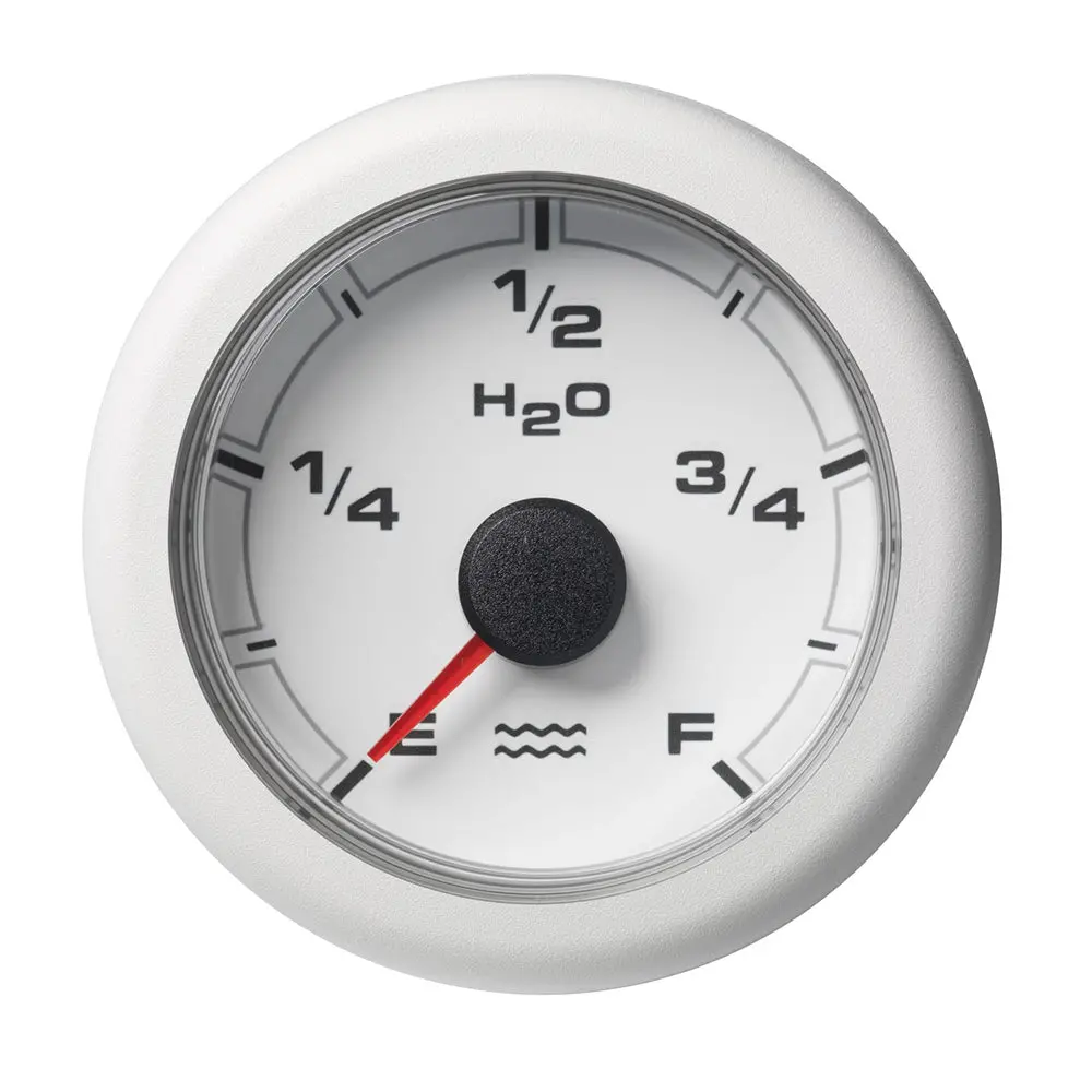 Veratron 52Mm (2-1/16") Oceanlink Fresh Water Empty Gauge - White Dial  Bezel [A2c1065920001] 1
