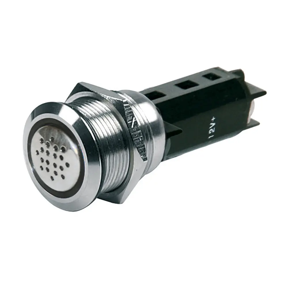 Bep 12V Buzzer W/Red Led Warning Light - Stainless Steel [80-511-0009-00] 1