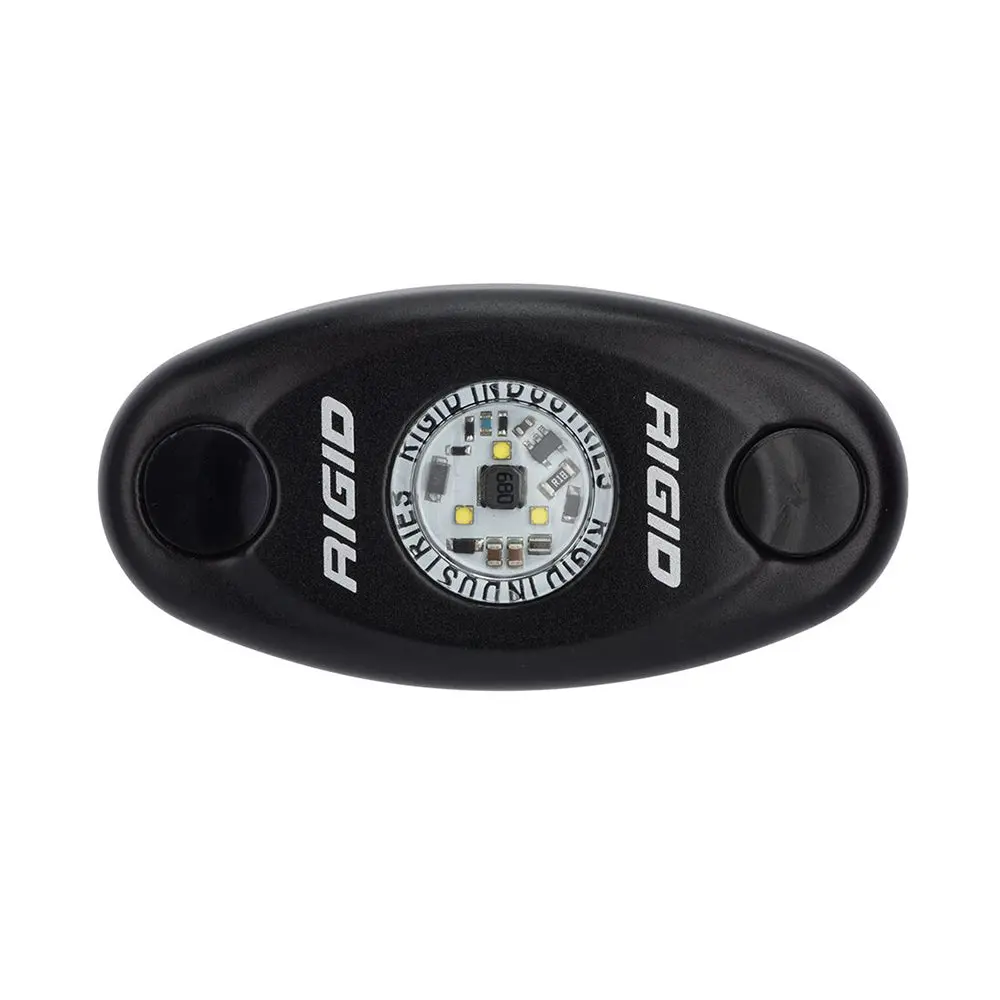 Rigid Industries A-Series Black High Power Led Light Single - Amber [480333] 1