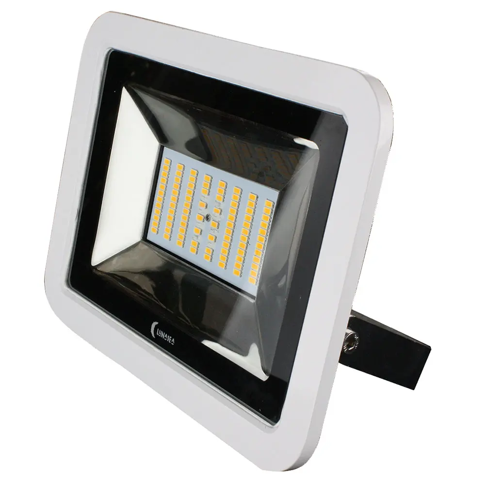 Lunasea 35W Slimline Led Floodlight, 12/24V, Cool White, 4800 Lumens, 3 Cord - White Housing [Llb-36Mn-81-00] 1